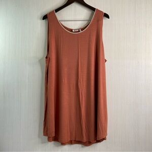 NWOT Logo Layers by Lori Goldstein Tunic Tank Lace Rounded Neck Soft Stretchy 2X